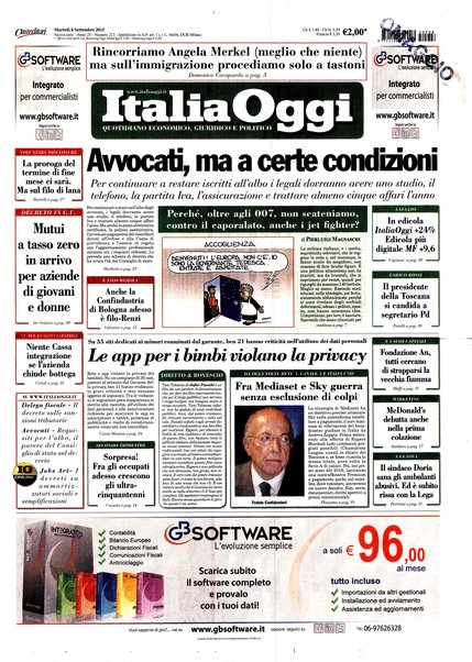 Italia oggi : quotidiano di economia finanza e politica